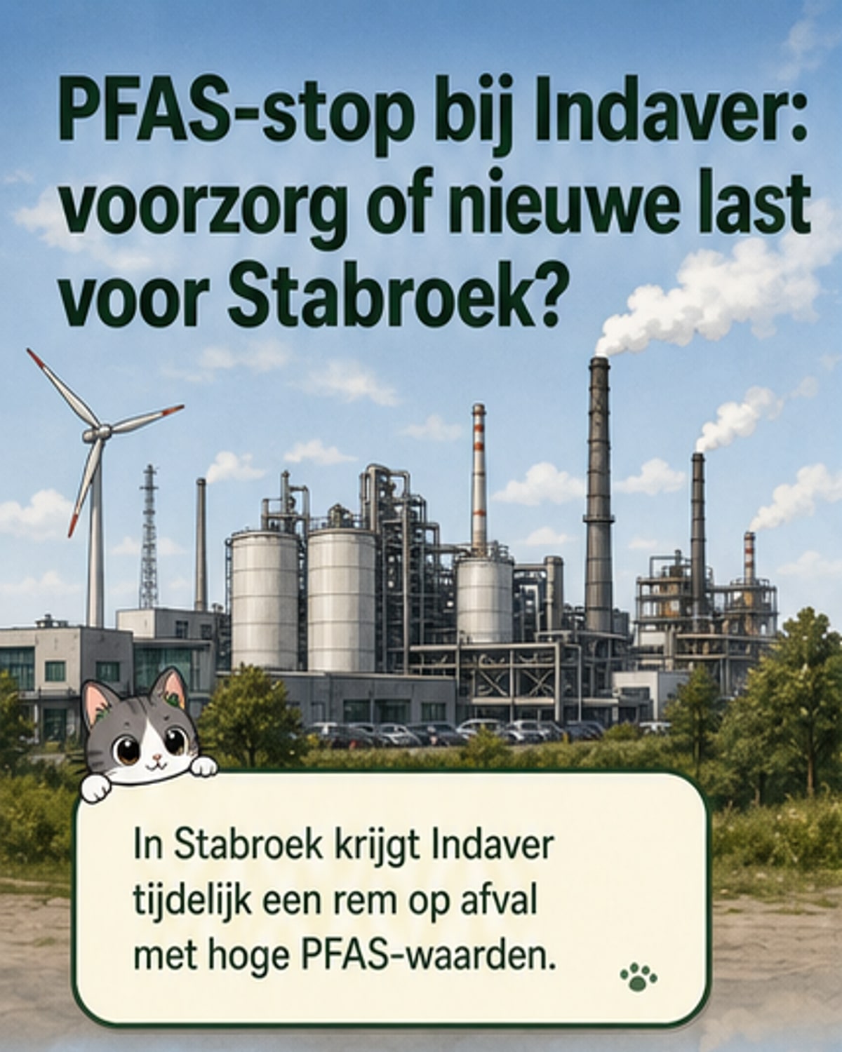 Geen verbranding van PFAS-afval in Stabroek