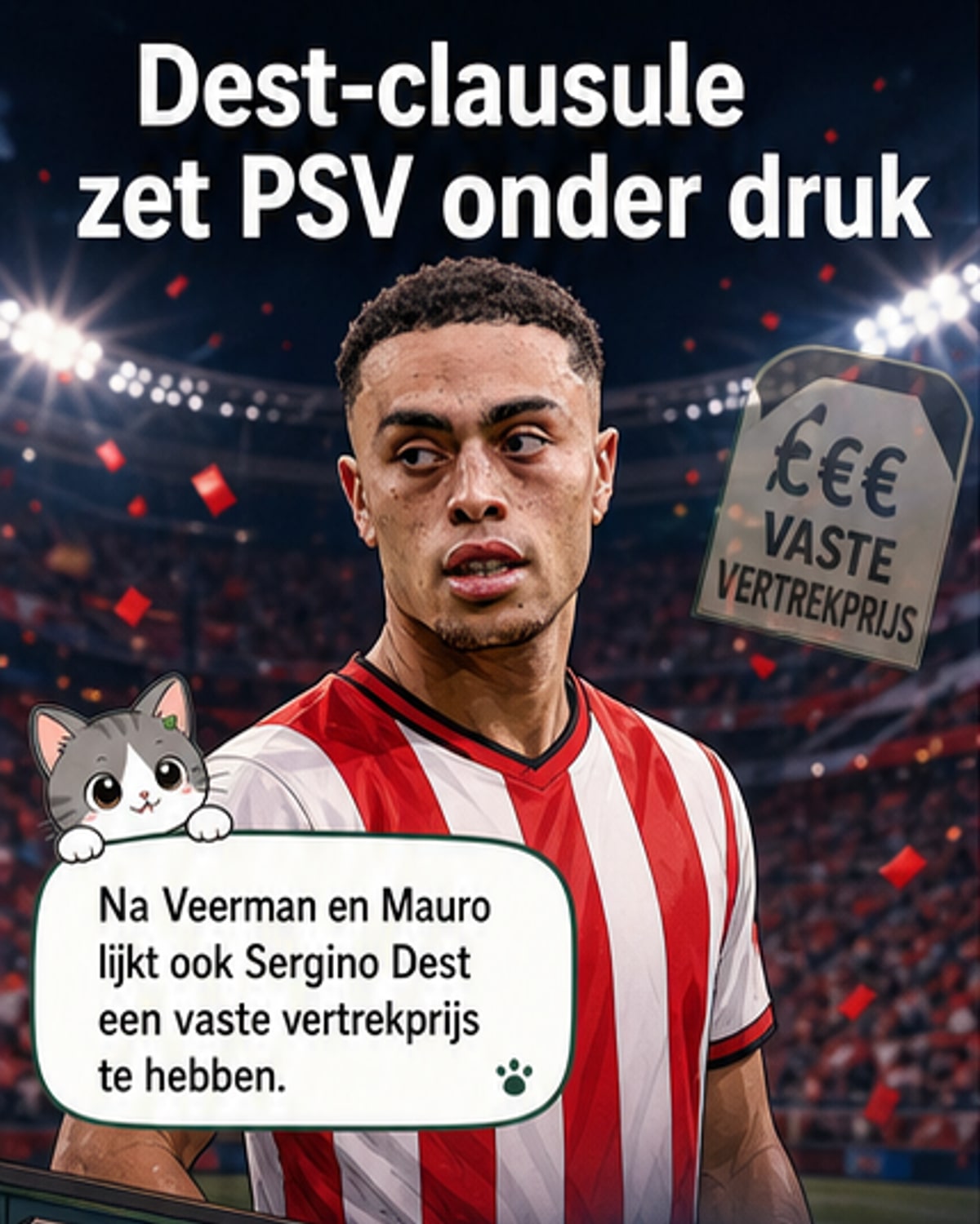PSV-ster Dest met clausule voor vertrek