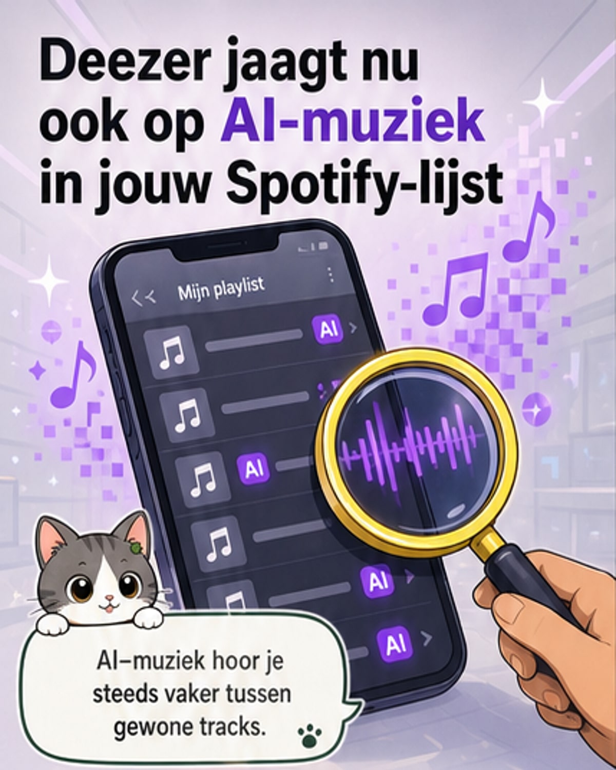 Deezer onthult AI-muziek op Spotify