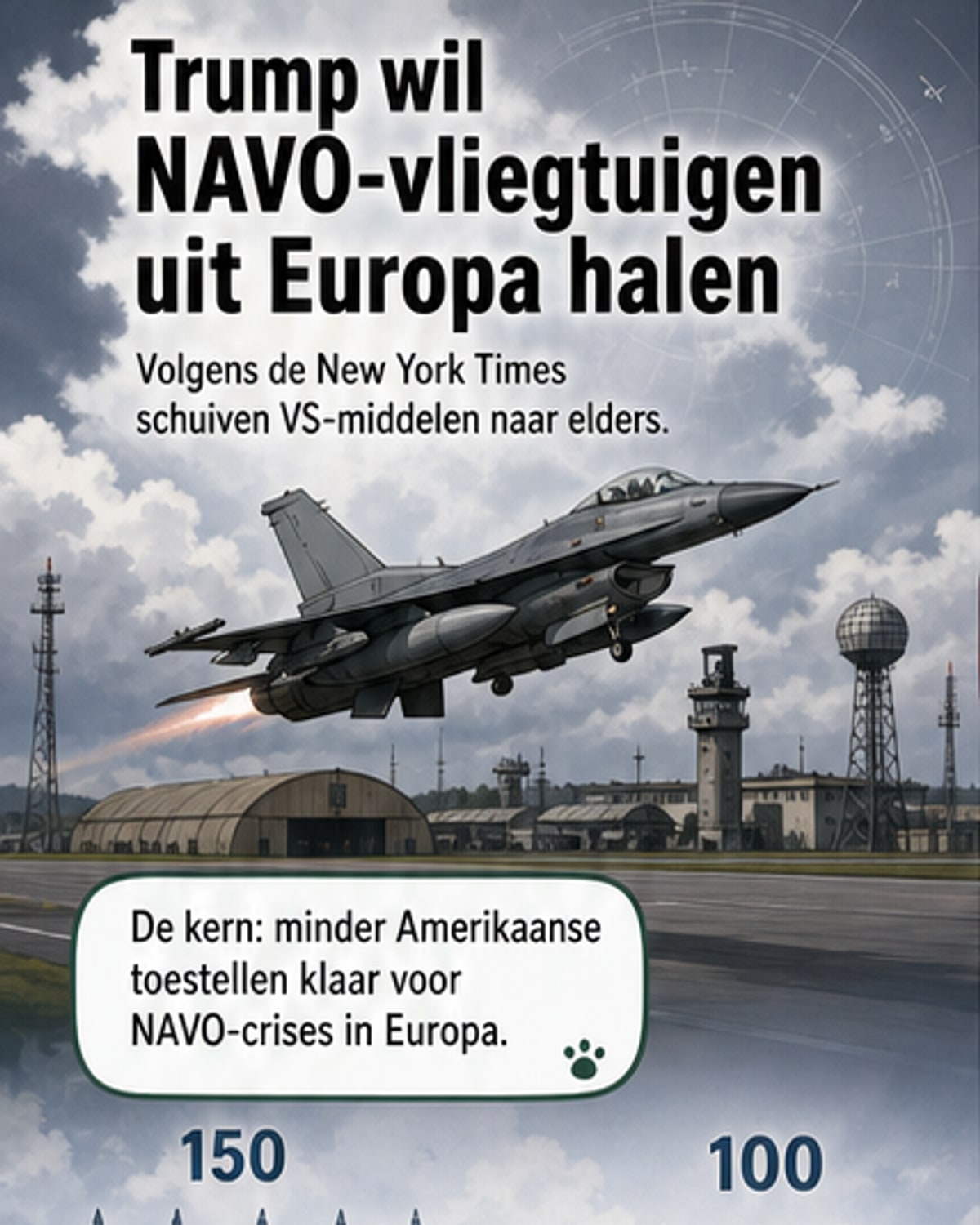 Trump trekt NAVO-vliegtuigen terug uit Europa