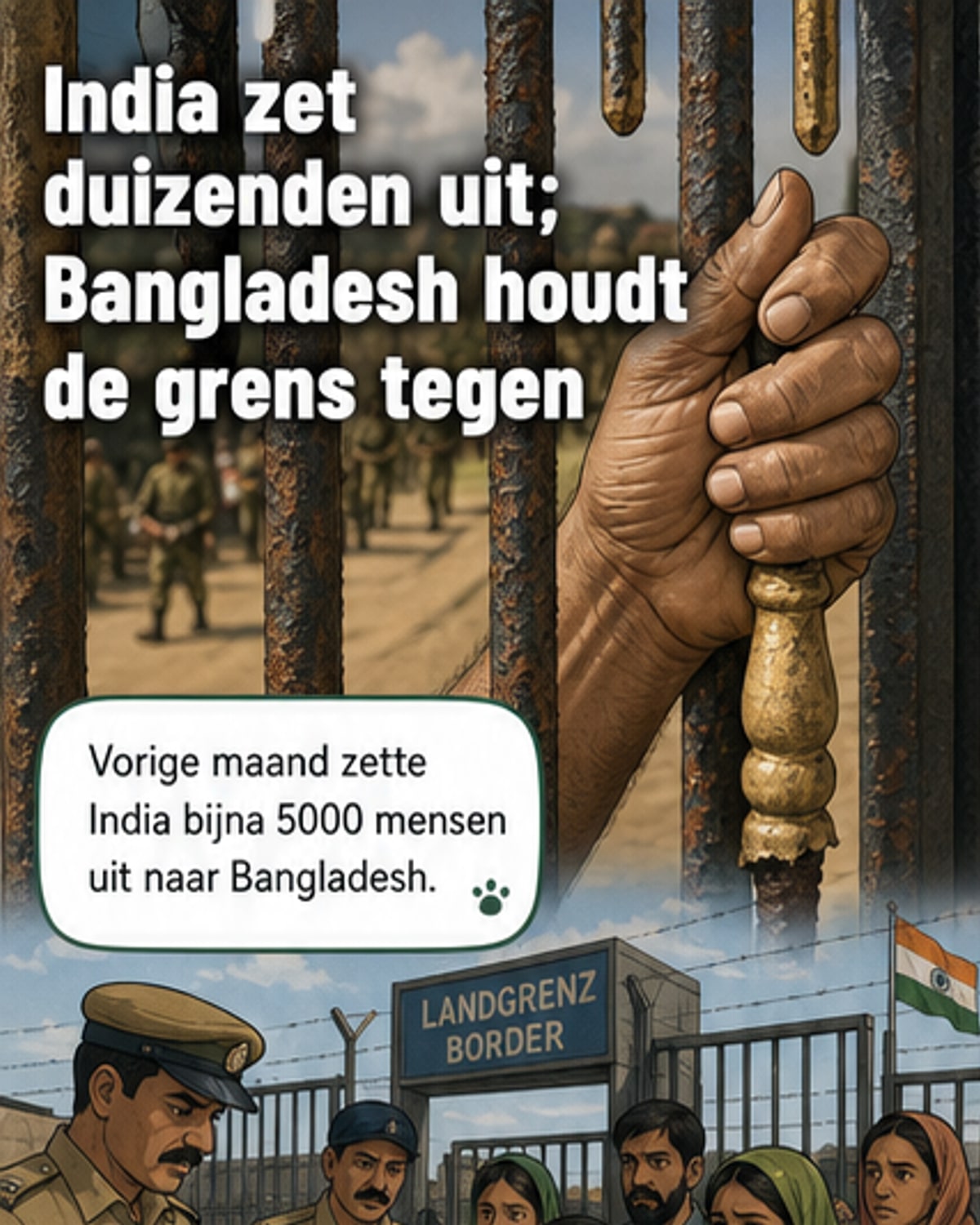 India zet bijna 5000 uit naar Bangladesh