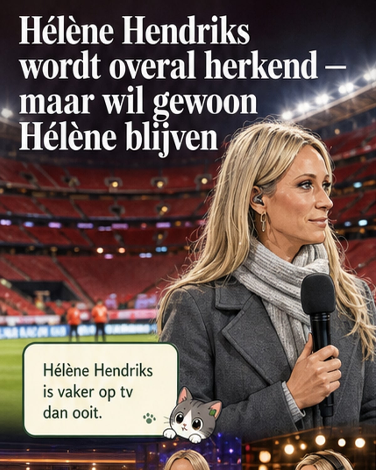 Hélène Hendriks: ‘Blijf mezelf, ook onder schijnwerpers’