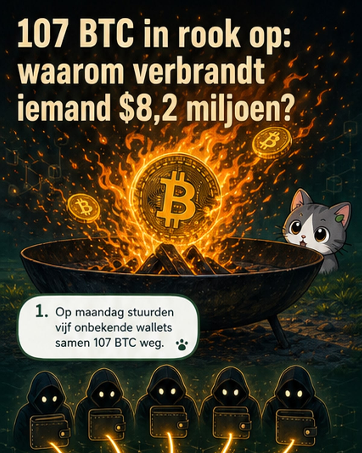 Iemand verbrandt $8,2 miljoen aan Bitcoin