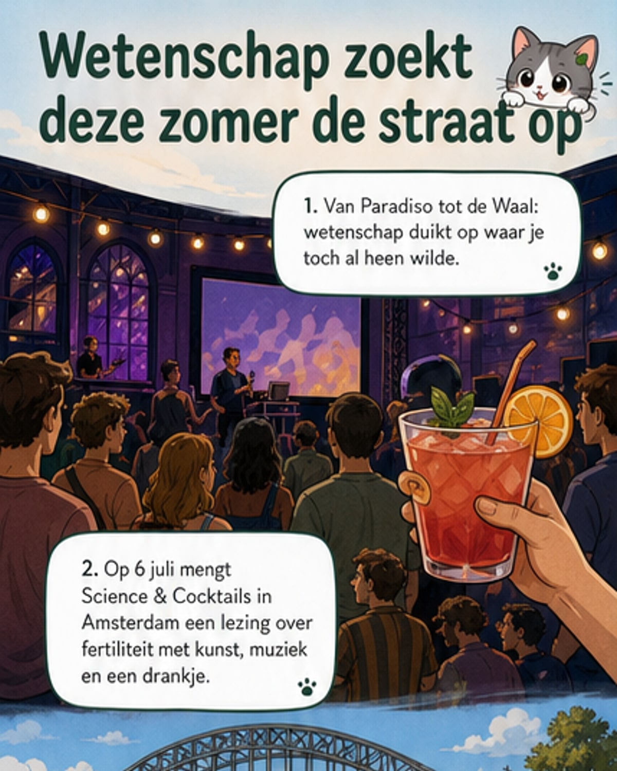 Wetenschap op festivals, stranden en in musea