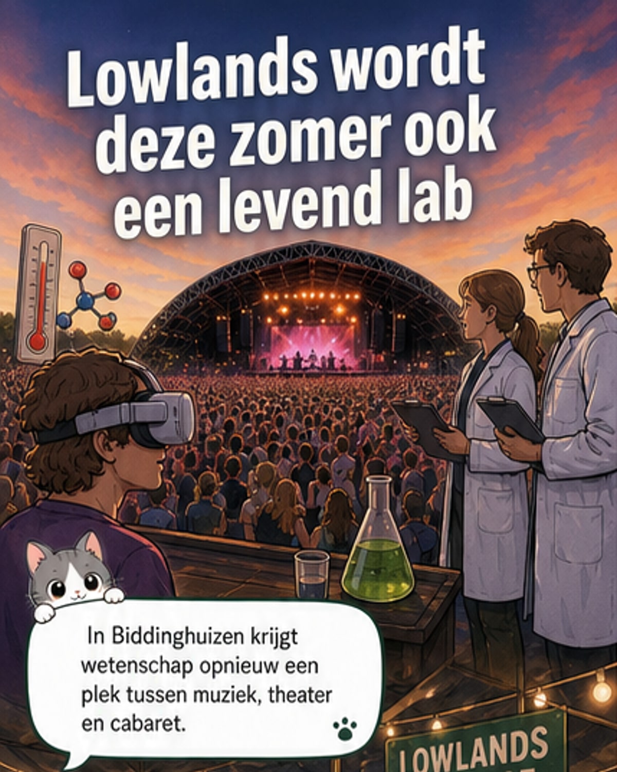 Festivalgangers worden proefpersonen