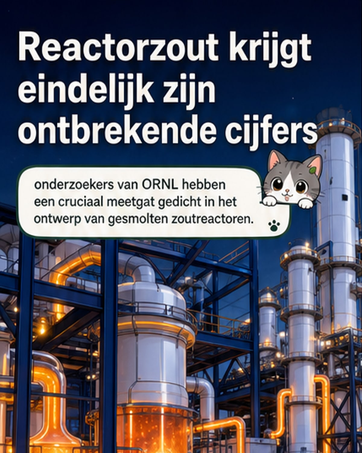 Wetenschappers vullen blinde vlek in reactorontwerp