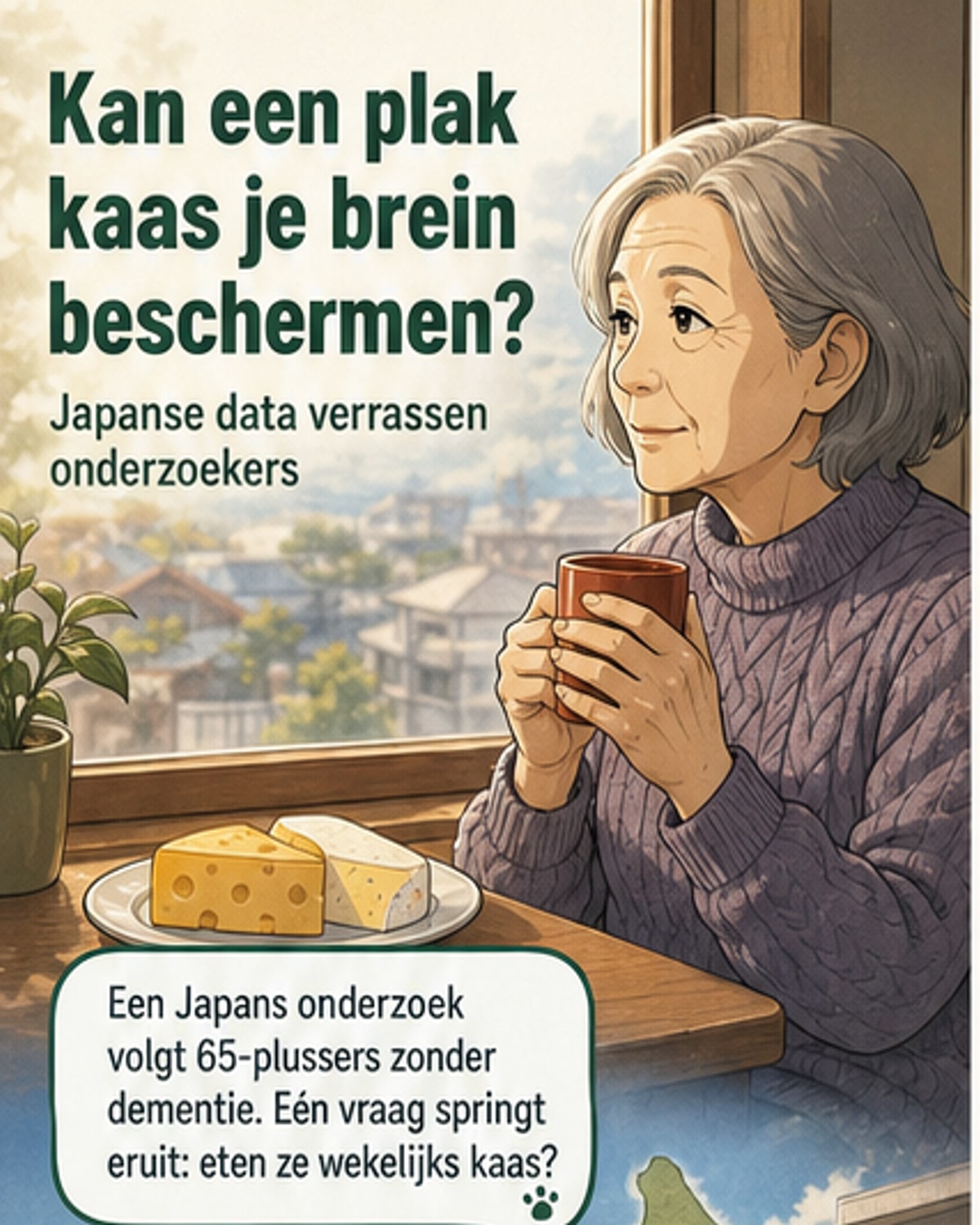 Wekelijks kaas eten verlaagt dementierisico