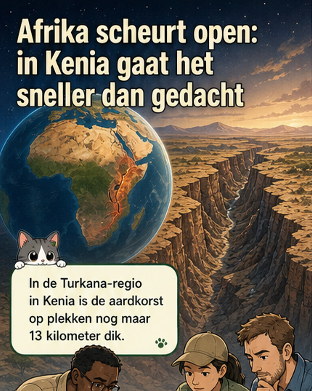 Afrika’s korst scheurt sneller dan gedacht