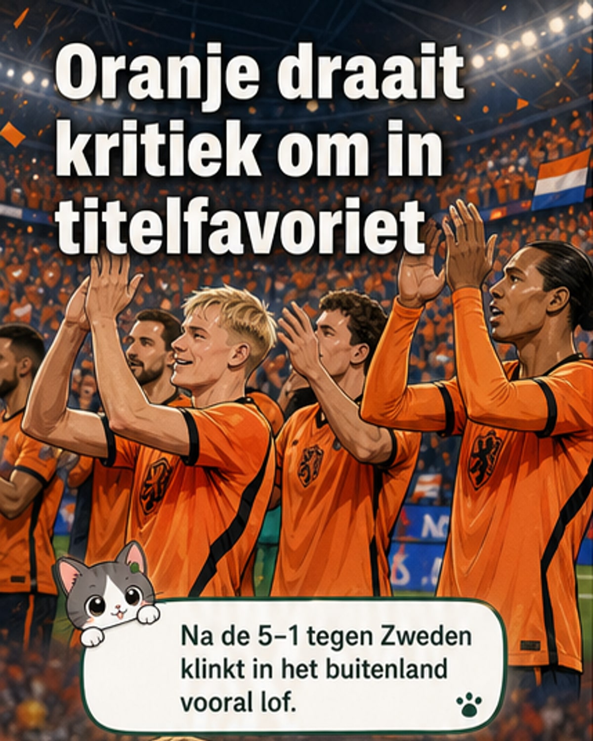 Oranje legt criticasters het zwijgen op