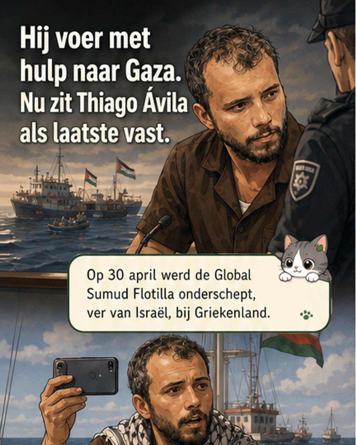 Braziliaanse activist vast in Israël