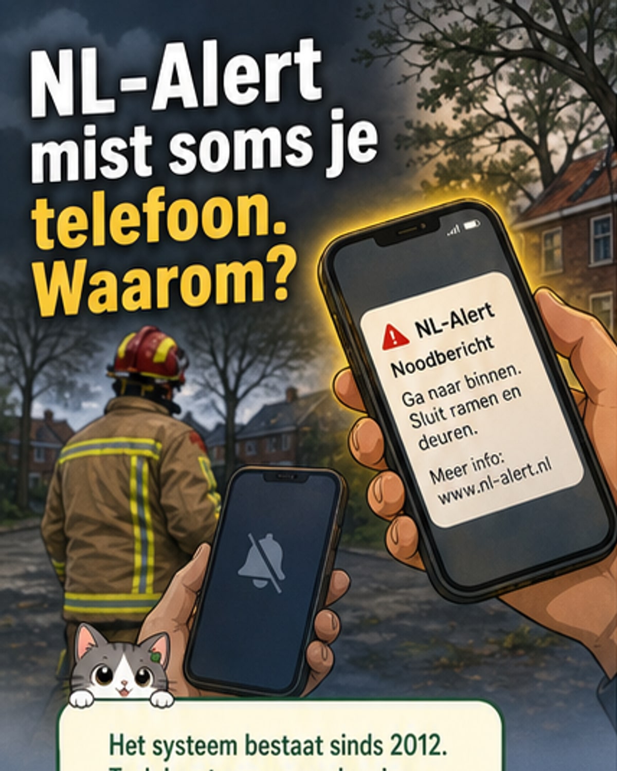 Waarom krijg je NL-Alert soms niet?