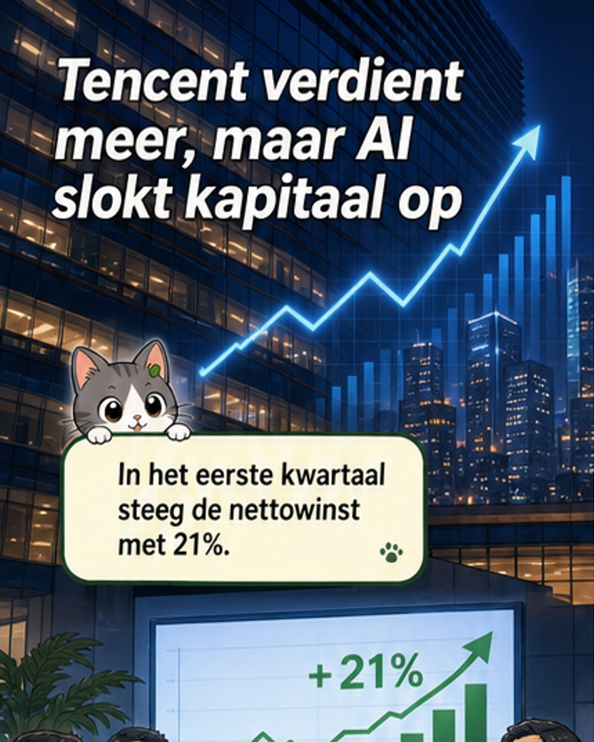 Tencent houdt winstgroei bij ondanks zware AI-investeringen