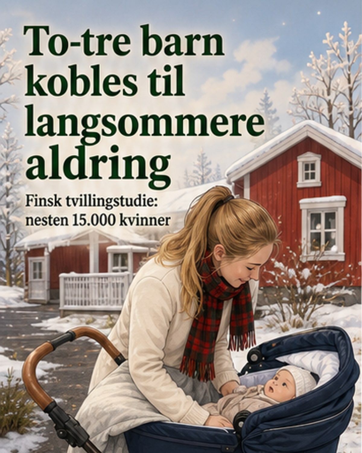 To–tre barn knyttet til langsommere aldring