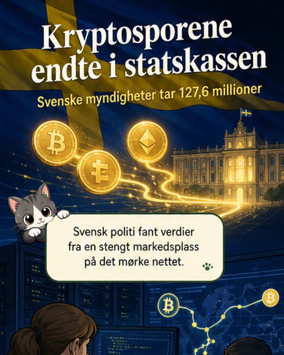 Sverige beslagla 127 millioner i krypto