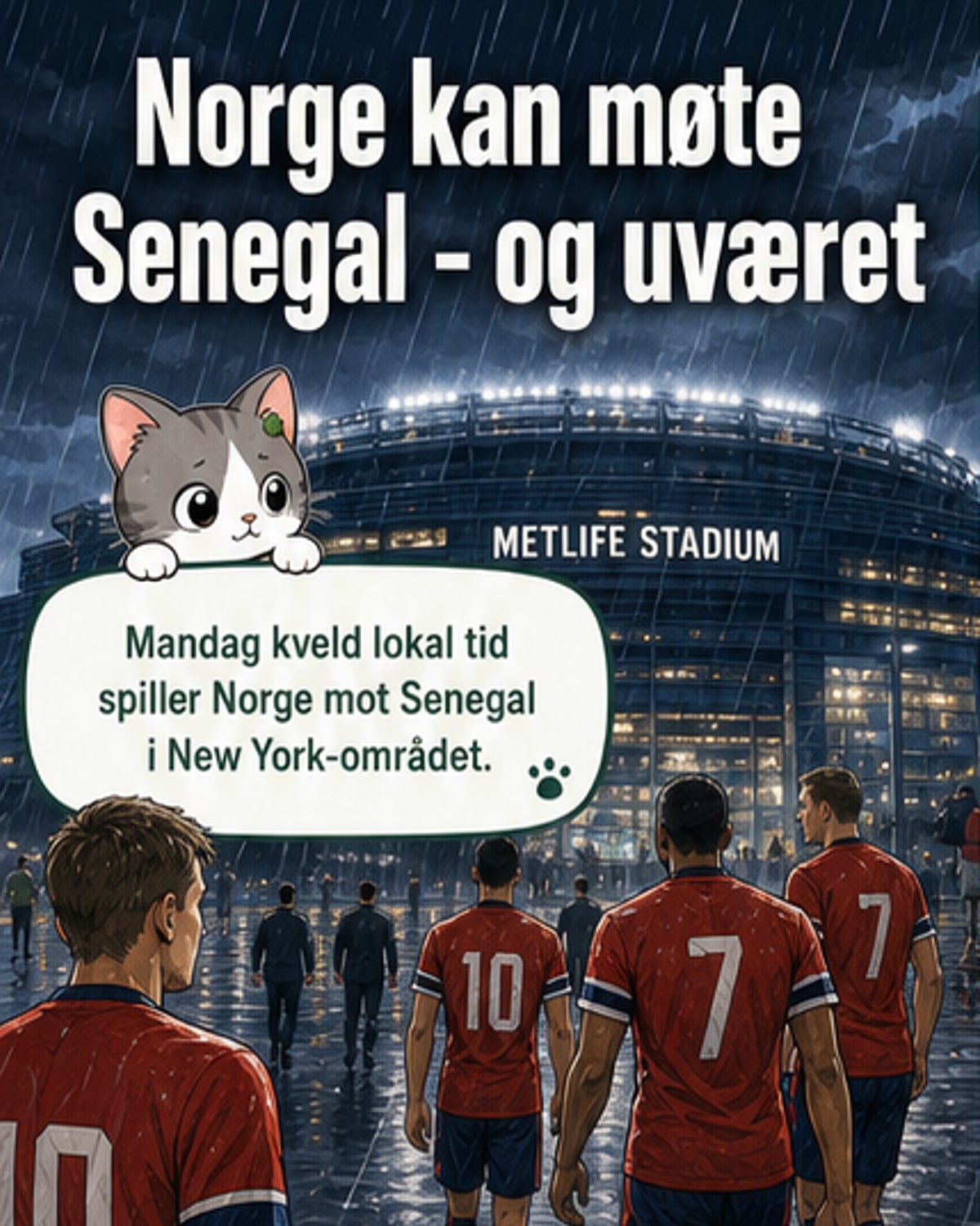 Norge-kamp truet av uvær
