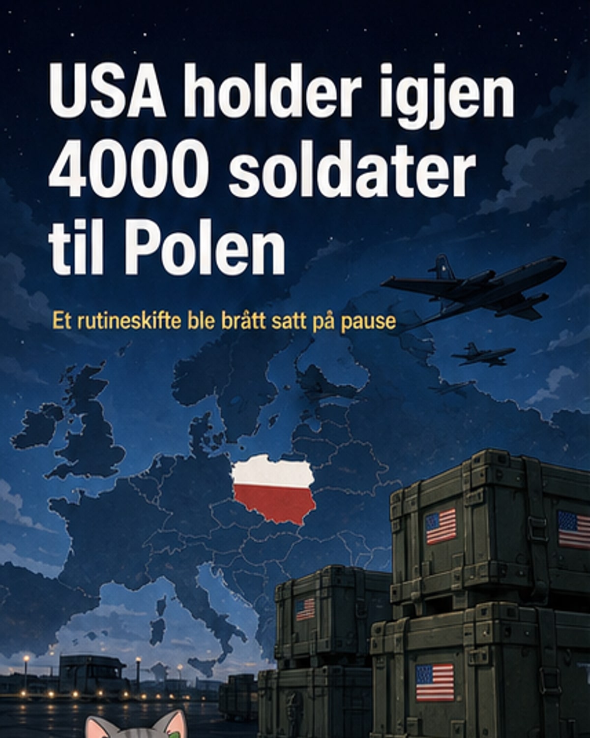 USA stanser sending av 4000 soldater til Polen
