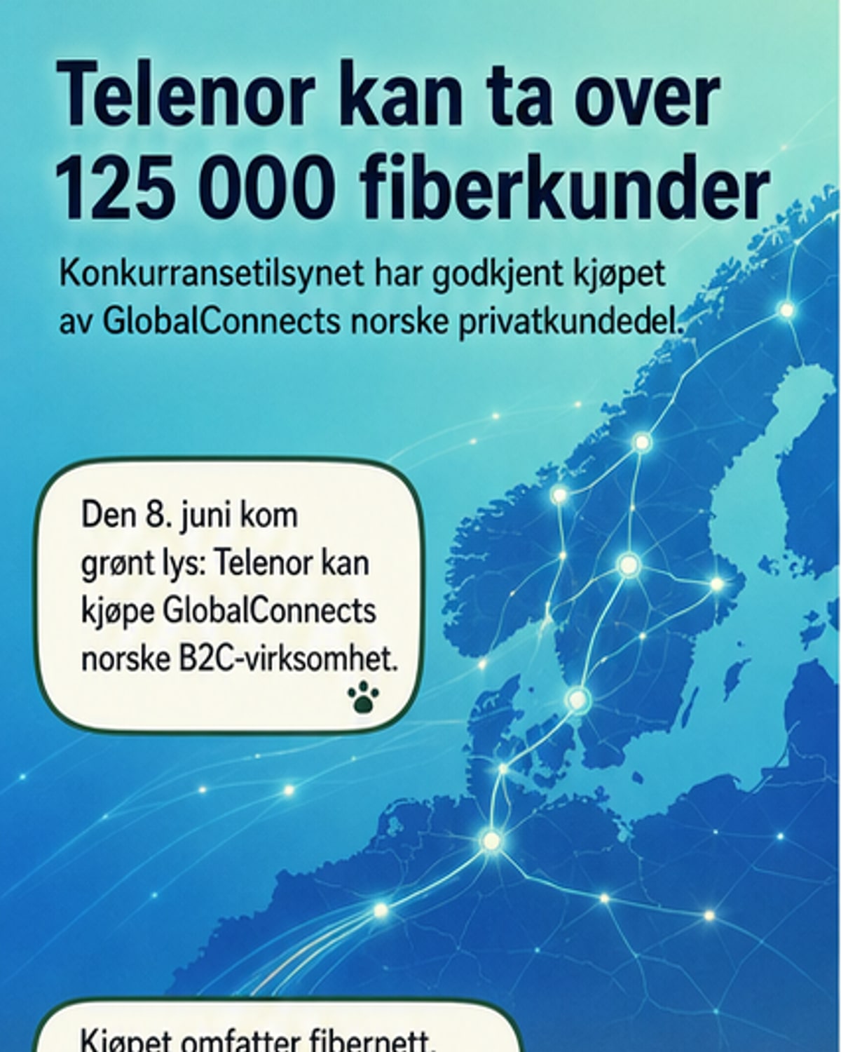 Godkjennelse for salg av GlobalConnects B2C-satsing i Norge