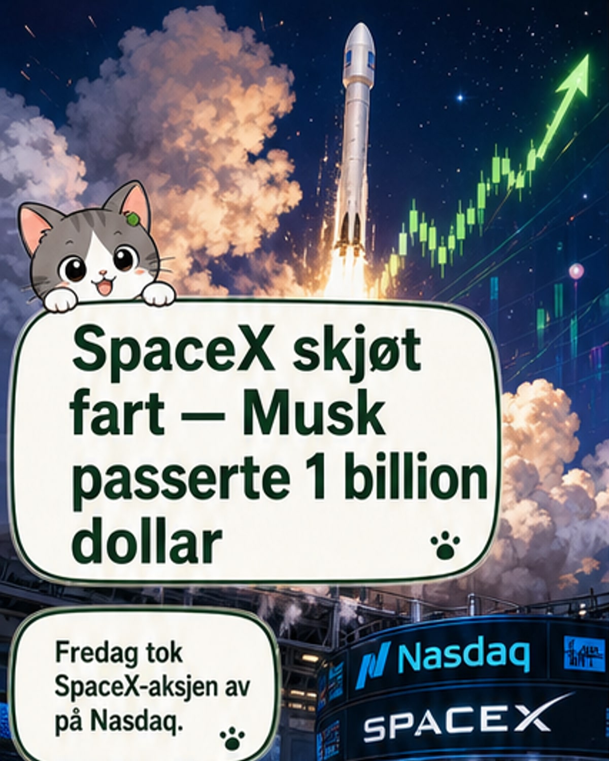 Elon Musk er verdens første tusenmilliardær