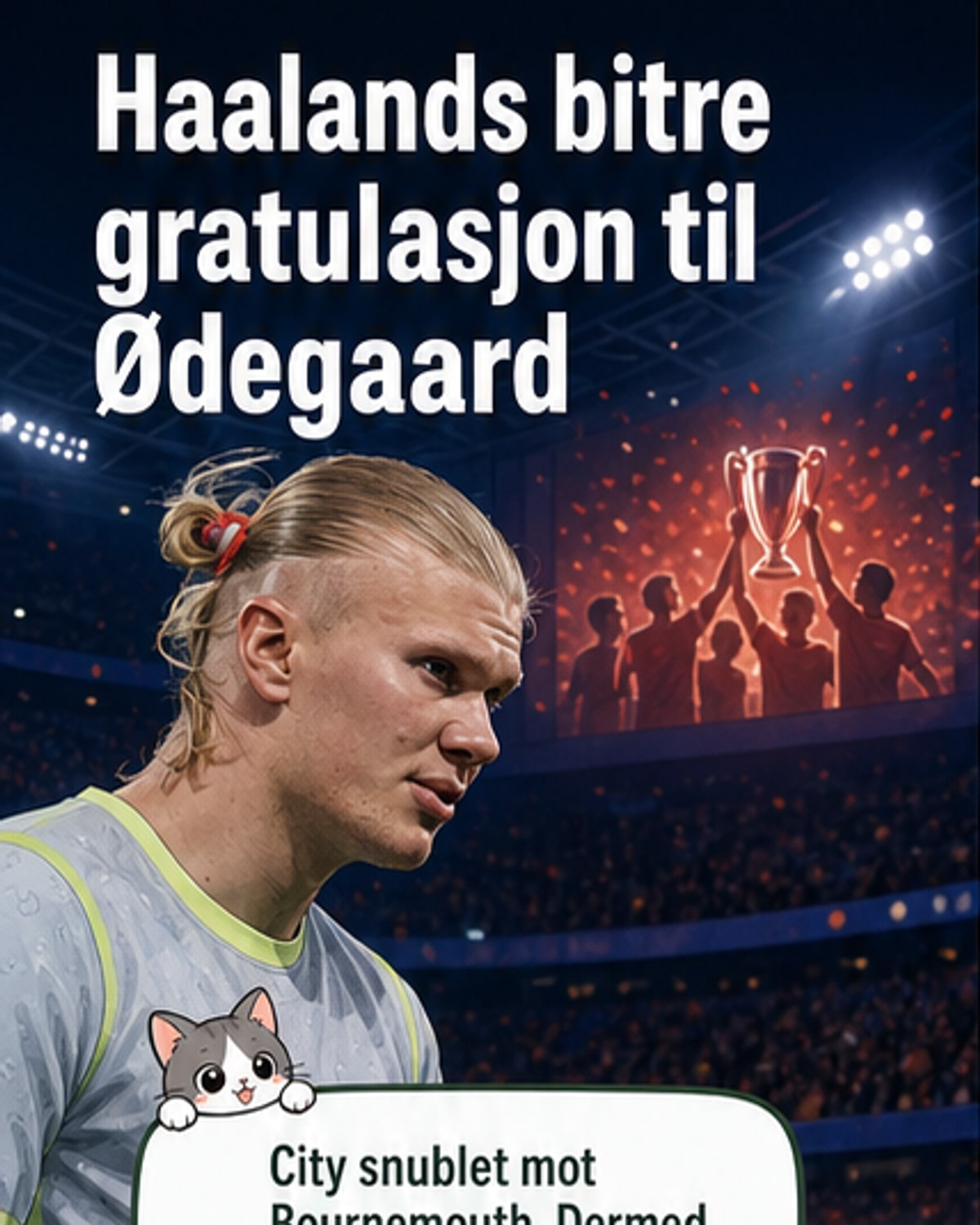 Haaland gratulerer Ødegaard – men blir surt