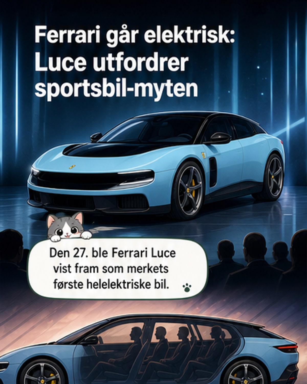 Ferrari lanserer sin første elbil