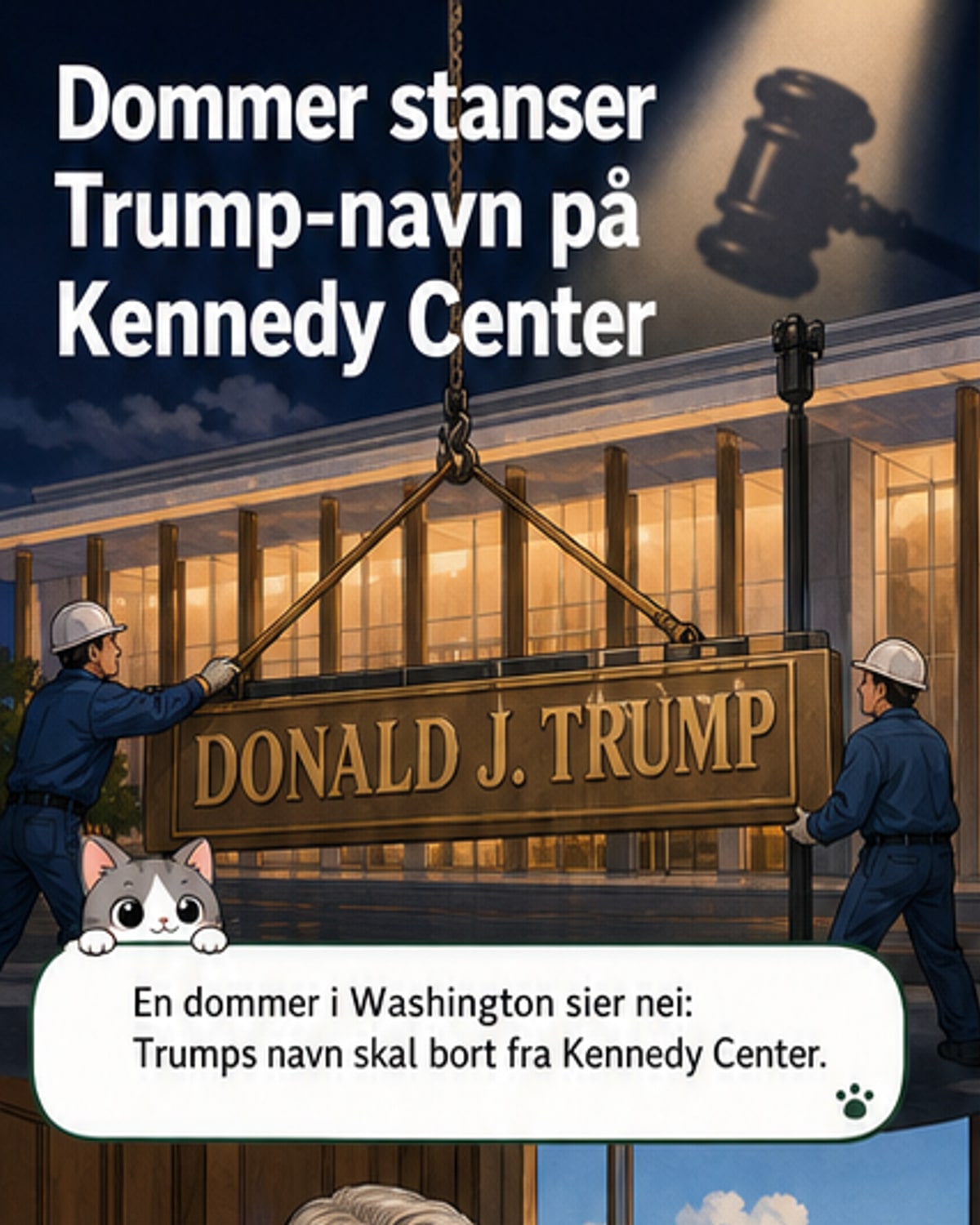 Trumps navn fjernet fra Kennedy Center