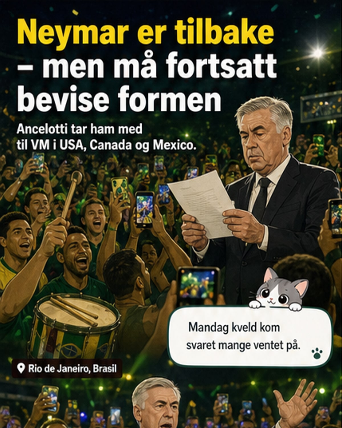 Neymar er med i VM-troppen
