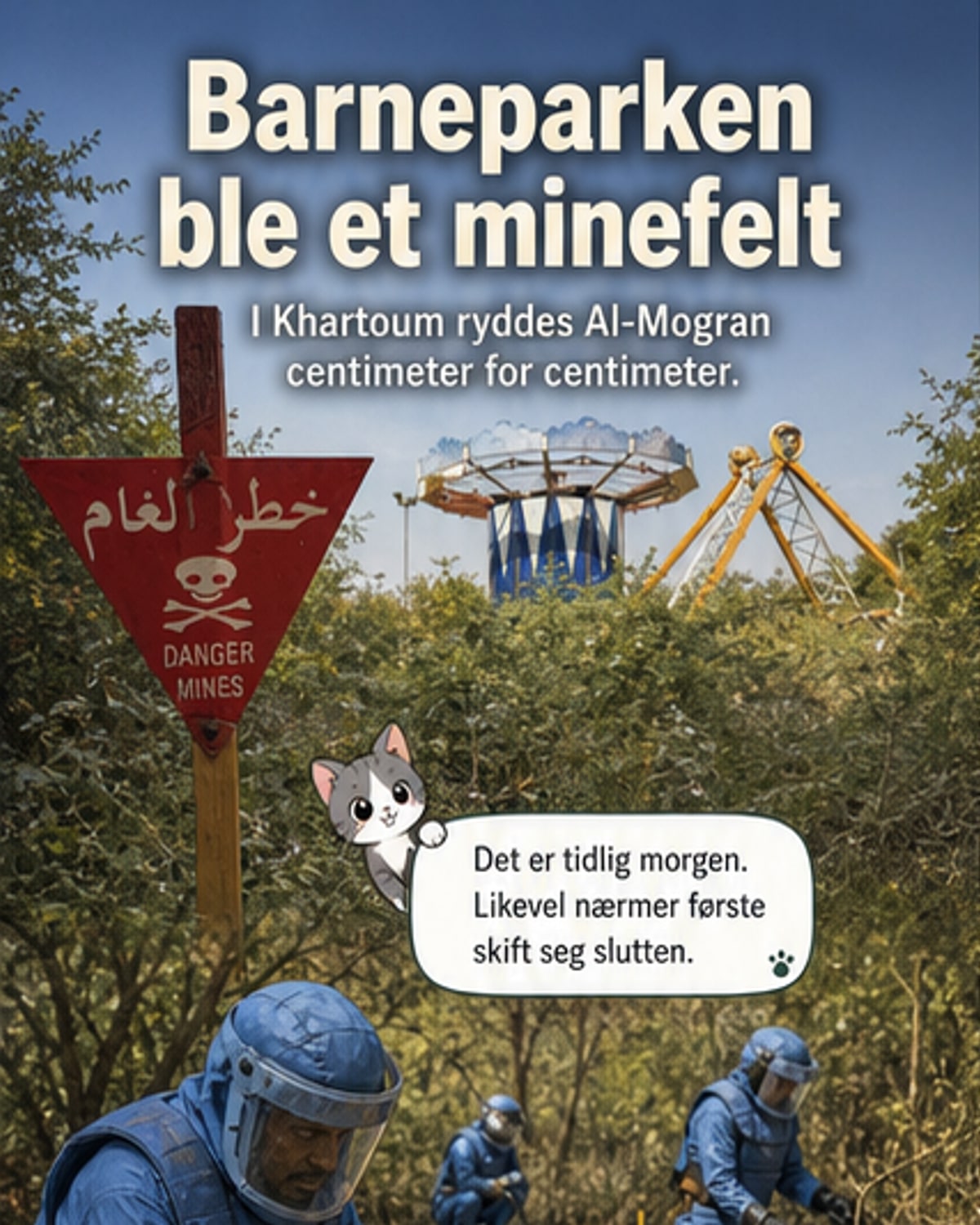 En park i Khartoum ryddes for miner