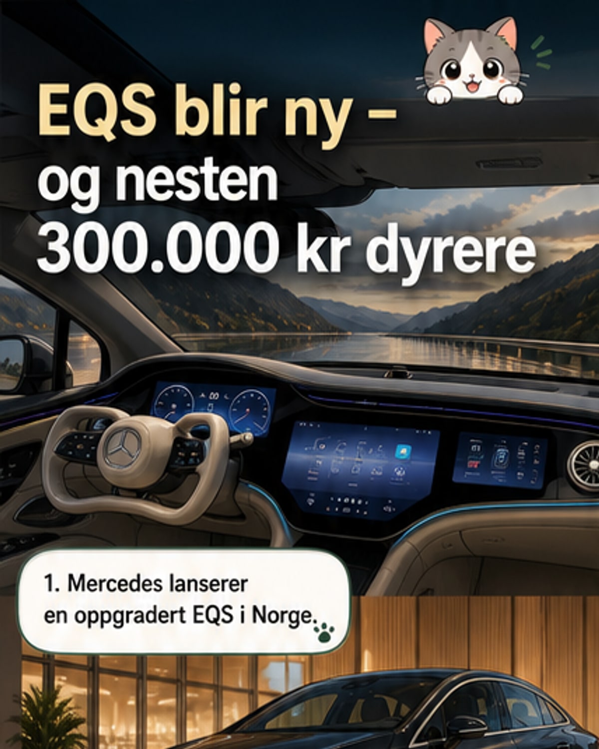 Mercedes EQS dyrere og bedre