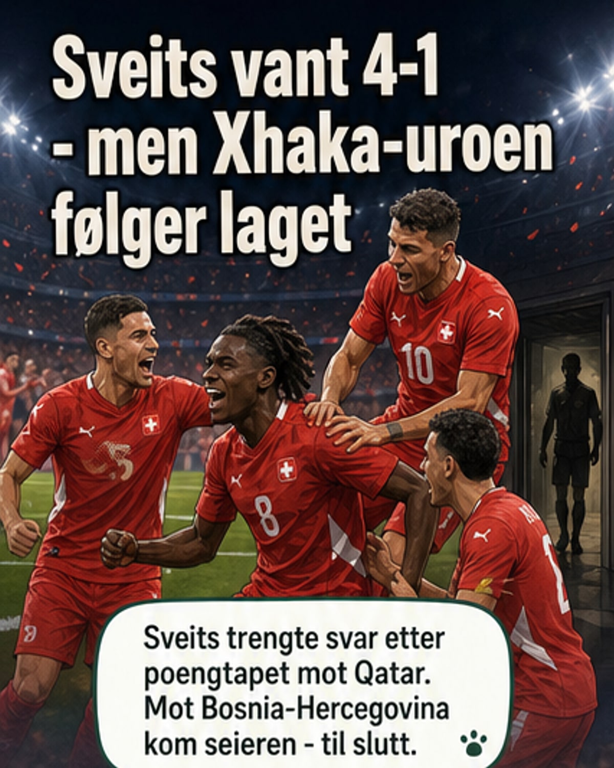 Sveits vinner – men uro rundt kapteinen