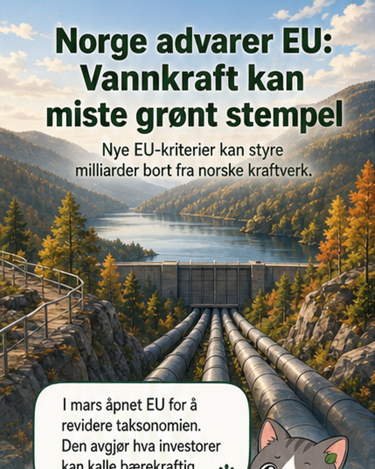 Norge advarer mot strammere regler for vannkraft