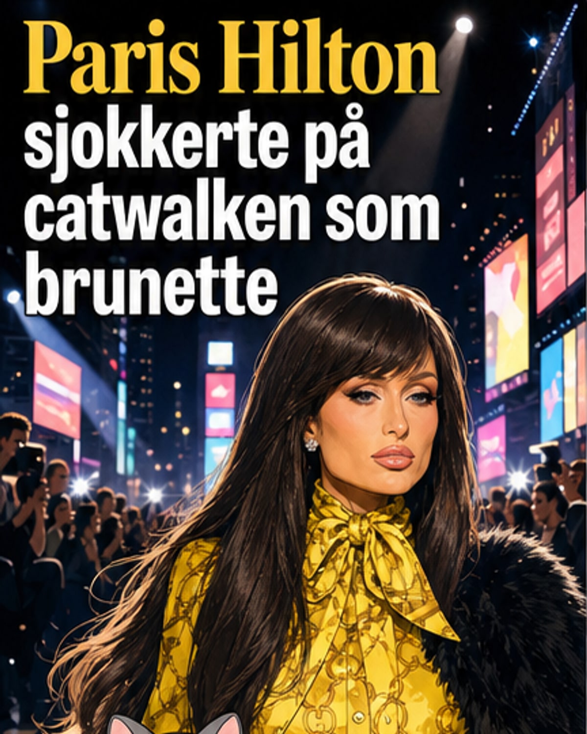 Paris Hilton – ugjenkjennelig på catwalk