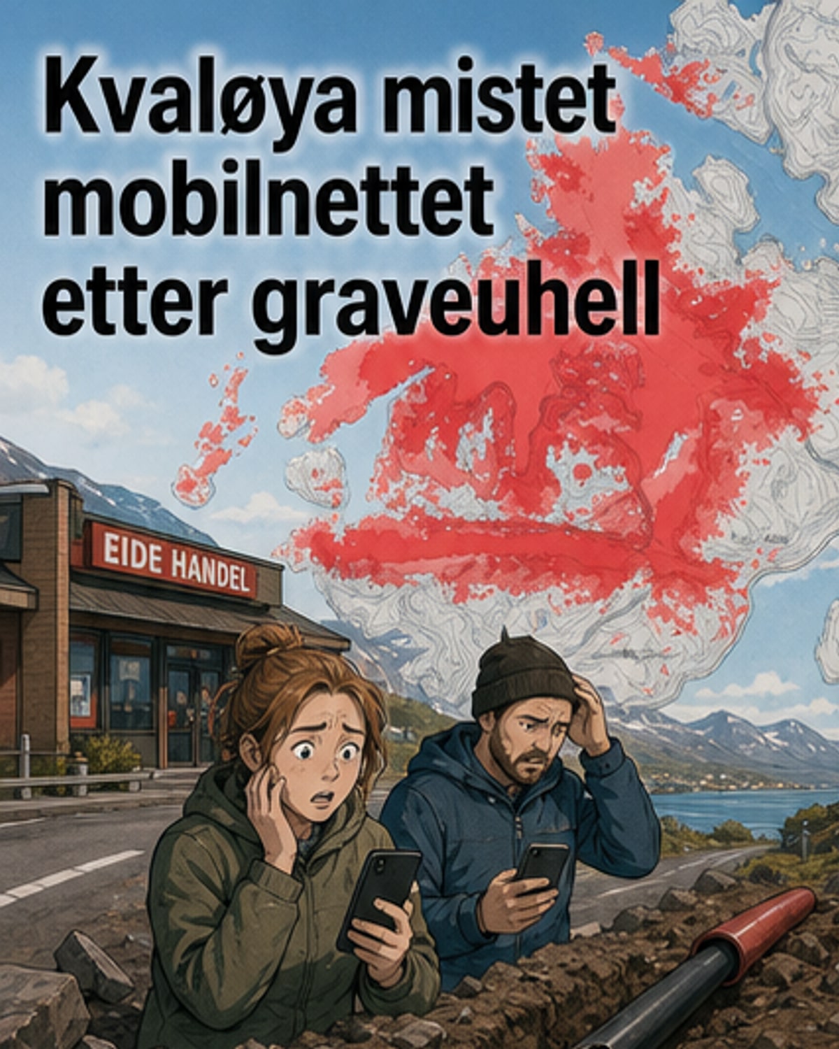 Fiberkabel gravd over – mobilbruk borte