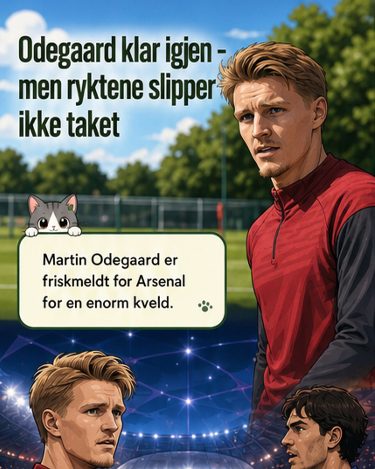 Ødegaard klar før kampen