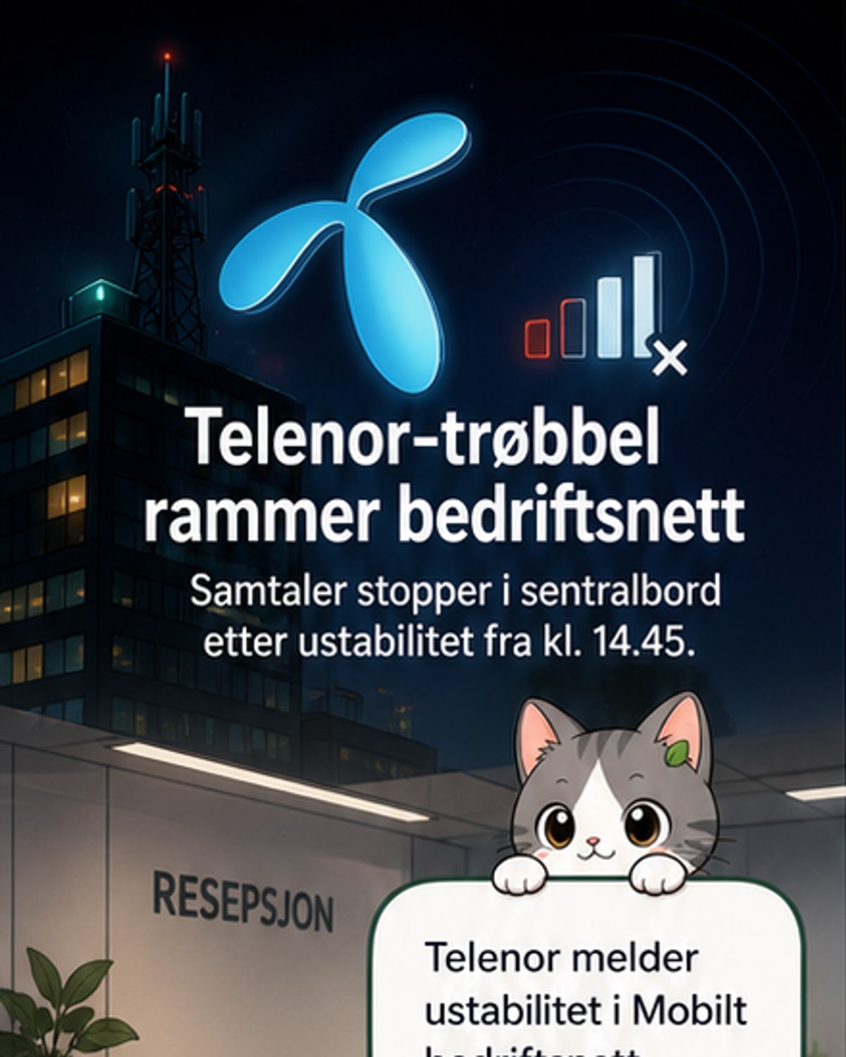 Telenor-tjeneste feiler for bedrifter