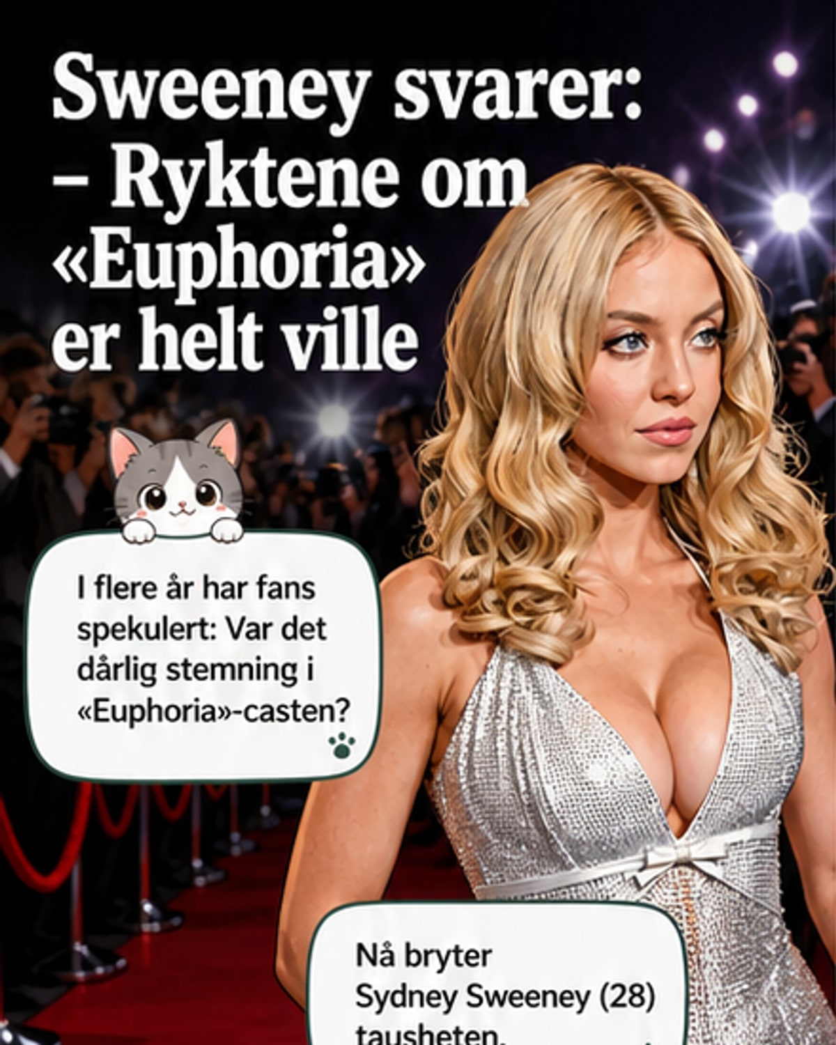 Sweeney bryter stillheten om Euphoria-rykter