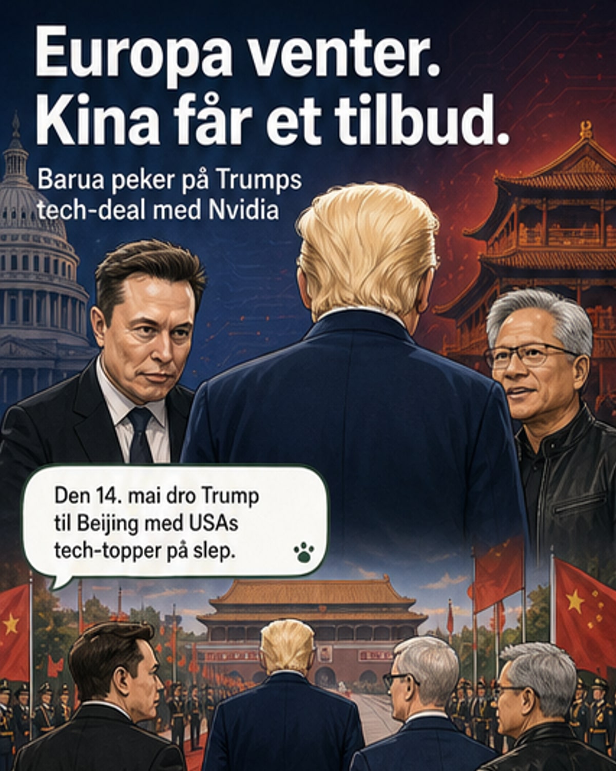 Nvidias dobbelte budskap til Kina og EU