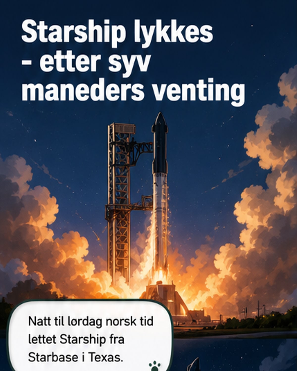 Elon Musks Starship tok av igjen