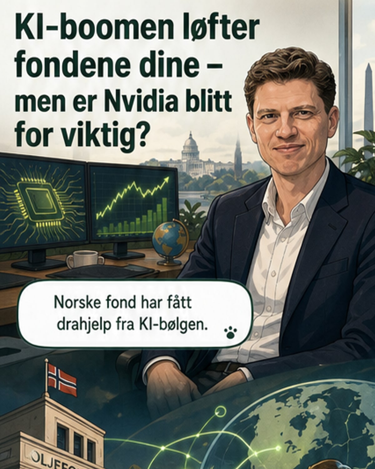 Nordmenn tjener på KI-boomen