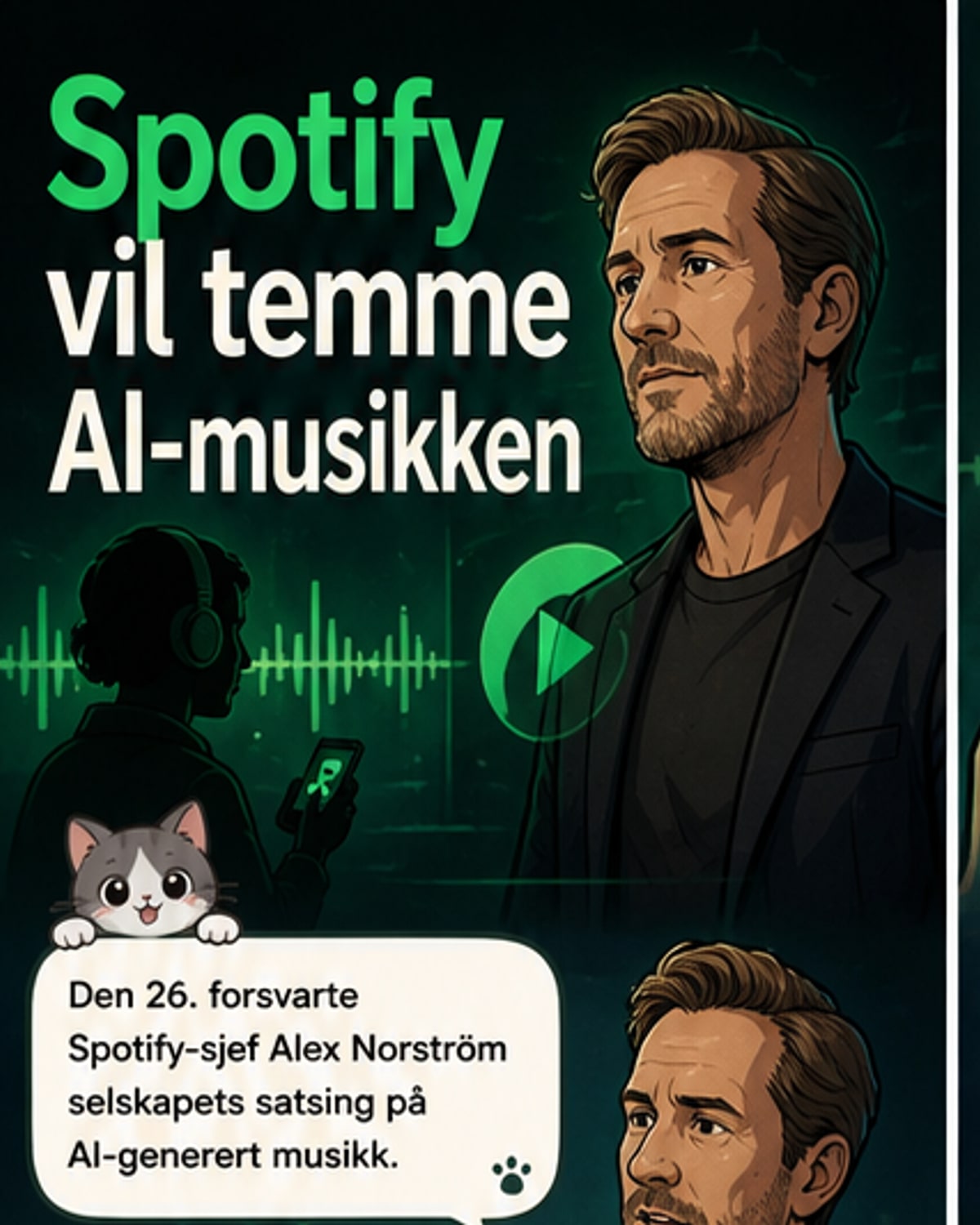 Spotify lanserer AI-musikk med Universal