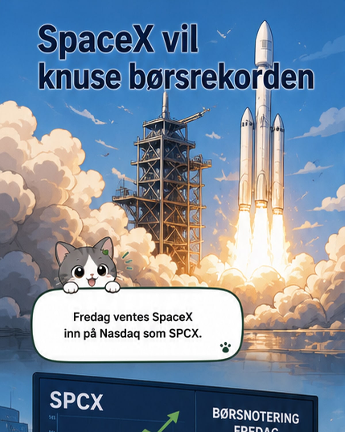 SpaceX til børs – verdsetter seg til 1,75 billioner