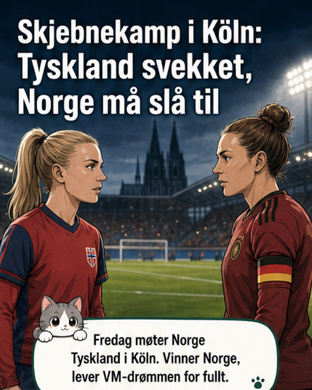 Norges kvinner møter skadet Tyskland i altellerintet-kamp
