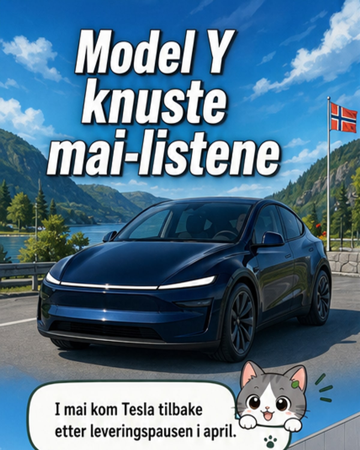 Model Y alene 20 % av markedet