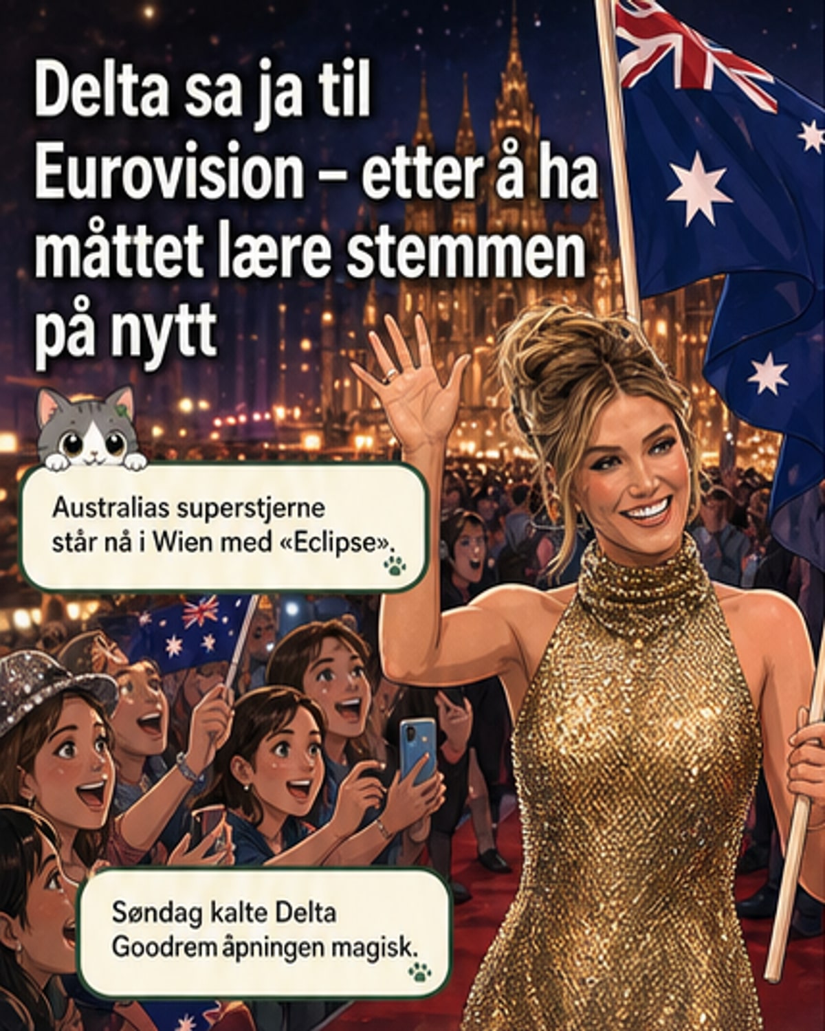 Delta Goodrem går for gullet i Eurovision
