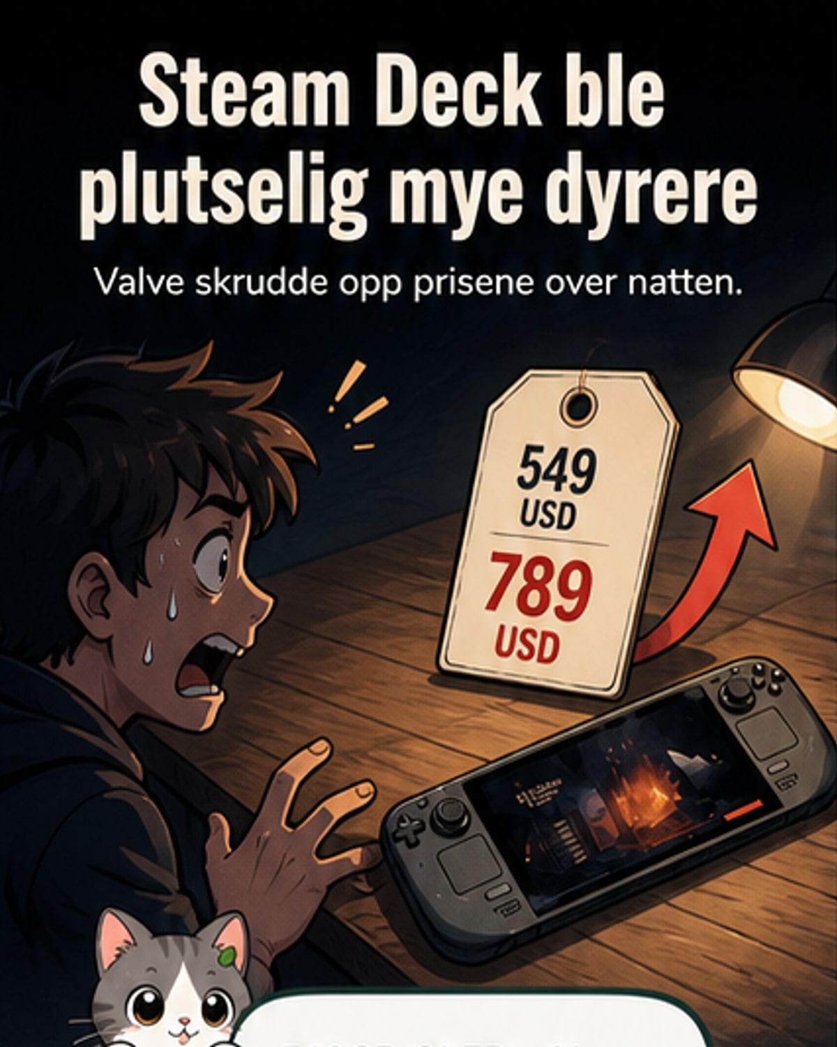 Steam Deck blir 40 % dyrere