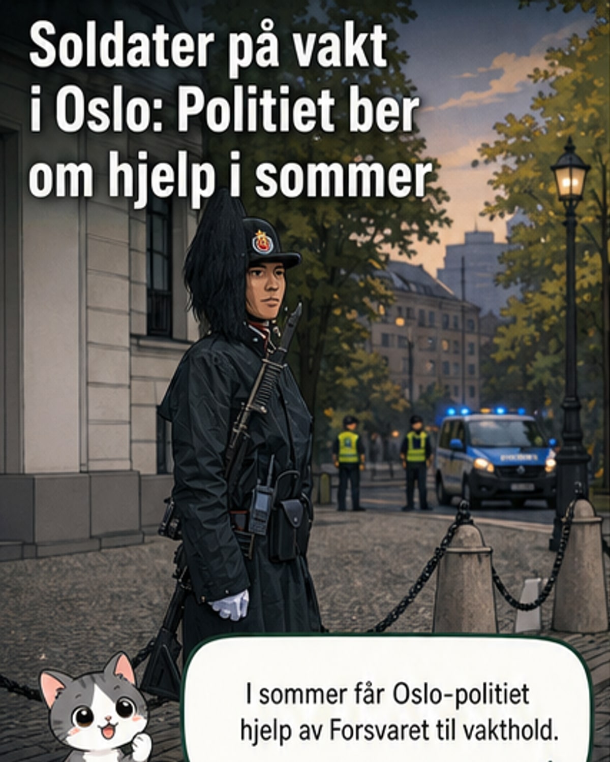Hæren står vakt i Oslo i sommer