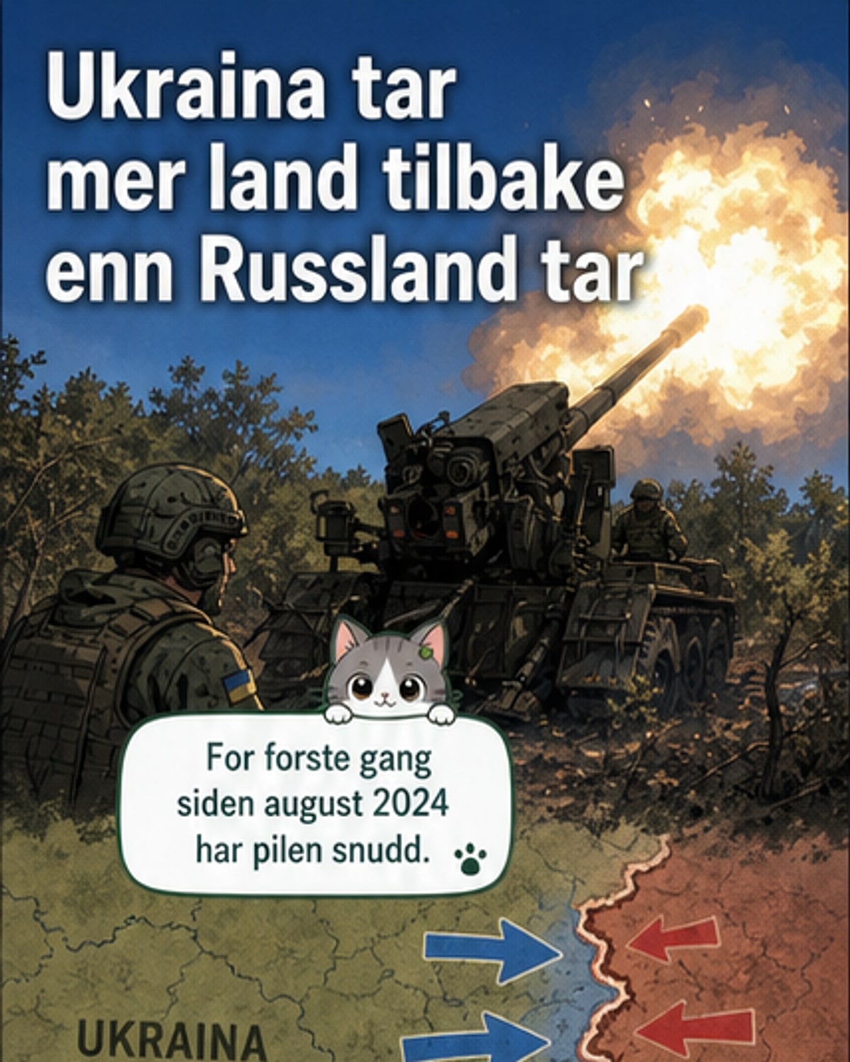 Ukraina går i pluss i krigsfronten