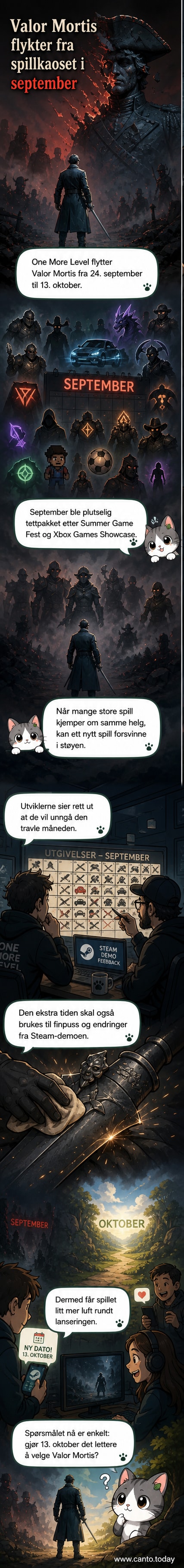 En actionfylt scene fra spillet Valor Mortis med en maskert figur i bevegelse mot en dystopisk bakgrunn med rødt og svart lys.
