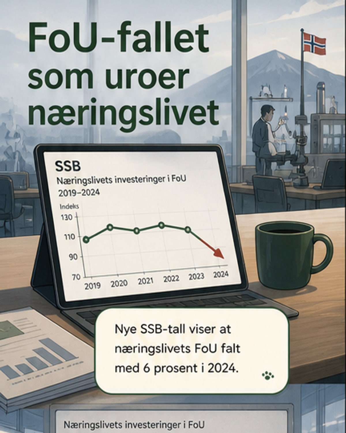 Næringslivet kutrer FoU-investeringer