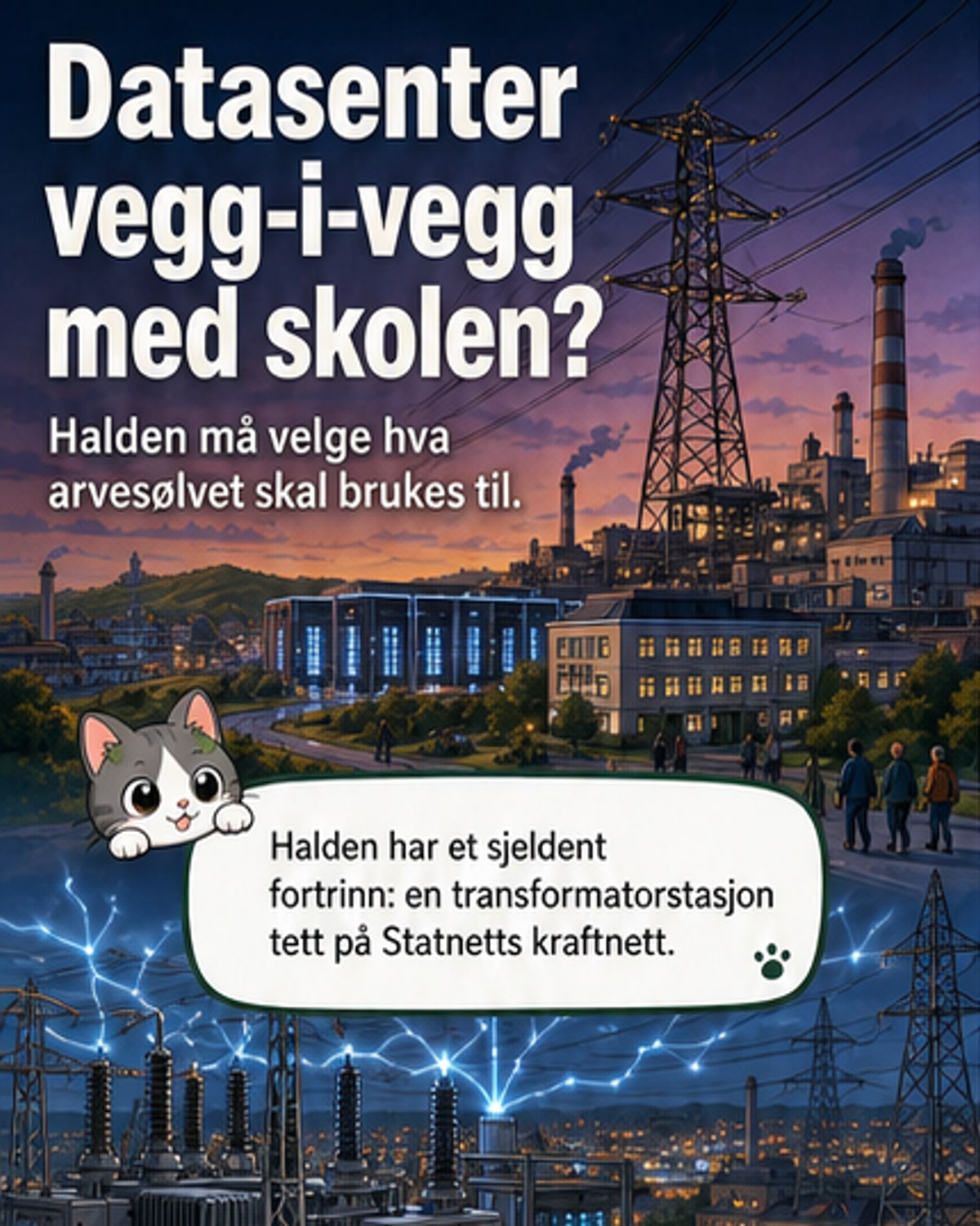 Skal Halden bytte papirfabrikk for datasenter?
