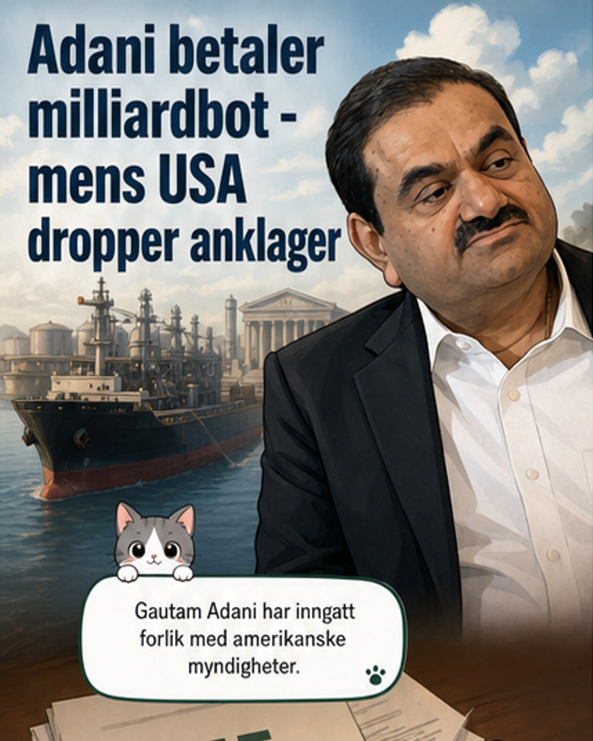 Adani betaler milliardbot for Iran-sanksjoner